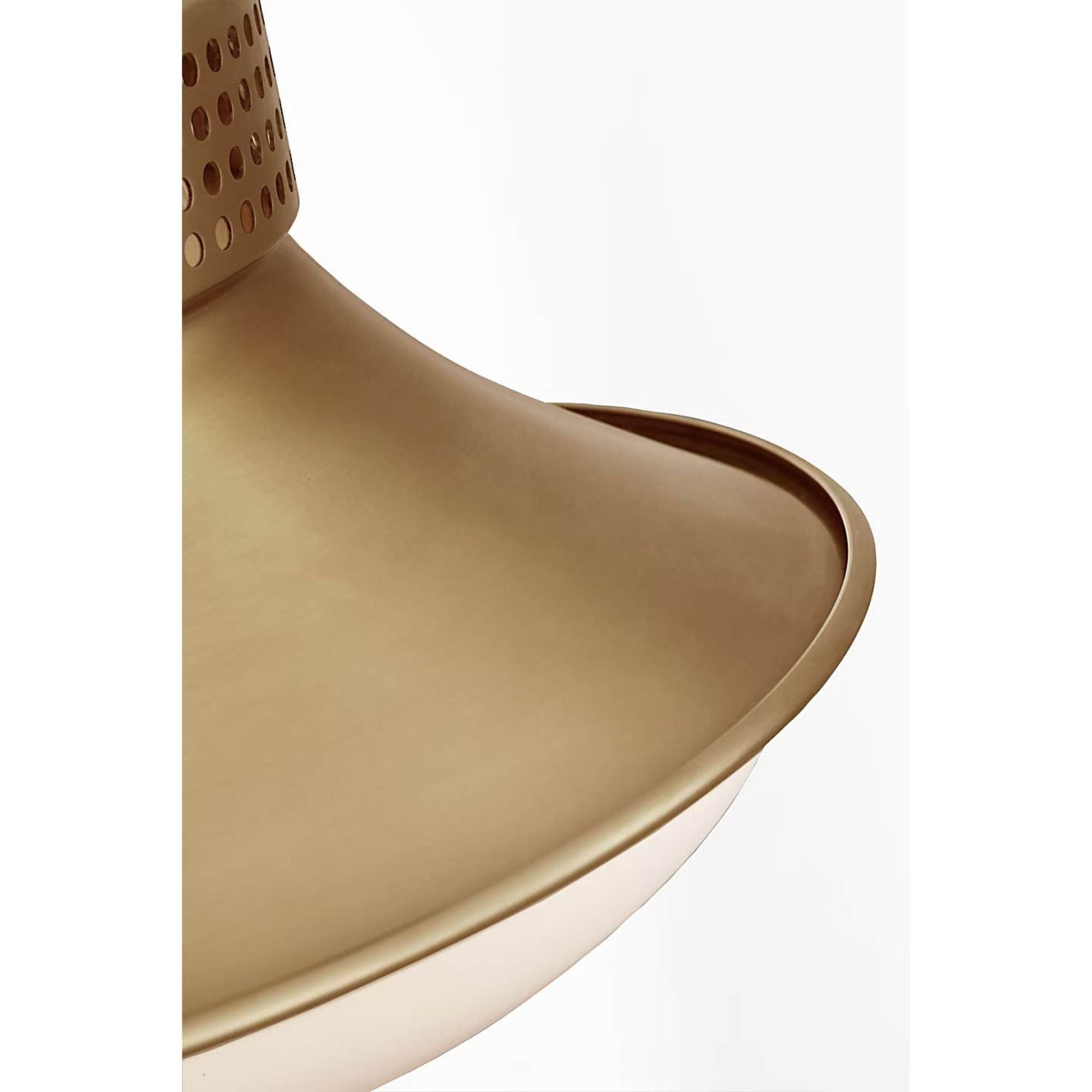 Kelly Wearstler Precision 9" Downlight Flush Mount in Antique-Burnished Brass with White Glass W8.5" x H4.5"
