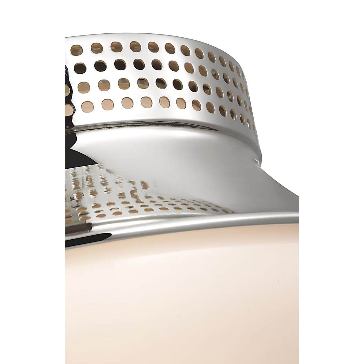 Kelly Wearstler Precision 9" Downlight Flush Mount in Polished Nickel with White Glass W8.5" x H4.5"