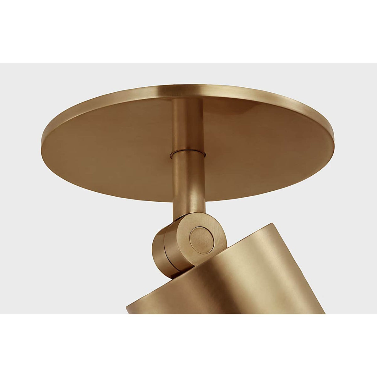 Kelly Wearstler Precision 3" Directional Monopoint Flush Mount in Antique-Burnished Brass with White Glass W2.5" x H6.75"