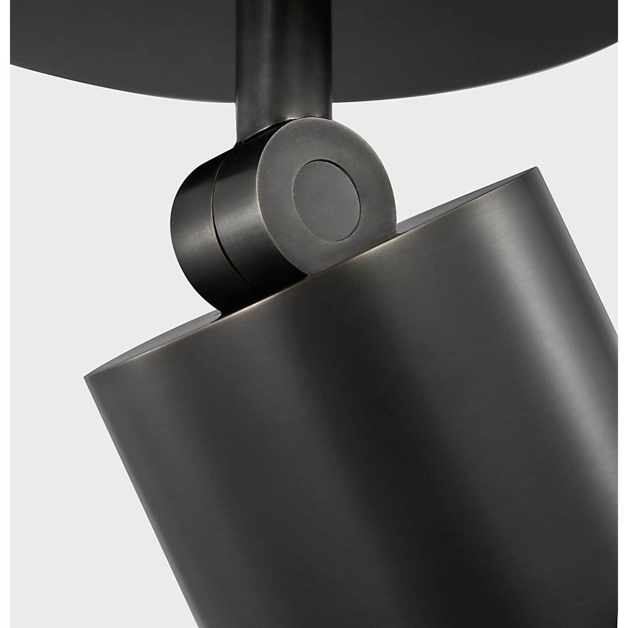 Kelly Wearstler Precision 3" Directional Monopoint Flush Mount in Bronze with White Glass W2.5" x H6.75"