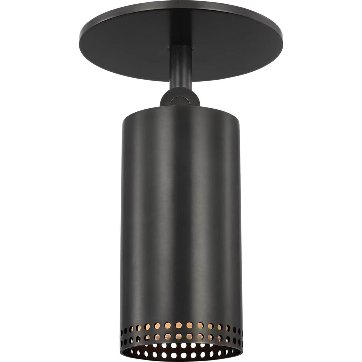Kelly Wearstler Precision 3" Directional Monopoint Flush Mount in Bronze with White Glass W2.5" x H6.75"