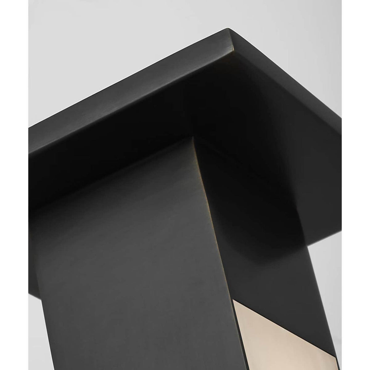 Kelly Wearstler Covet Short Monopoint Flush Mount in Bronze with Alabaster W2.25" x H5.5"