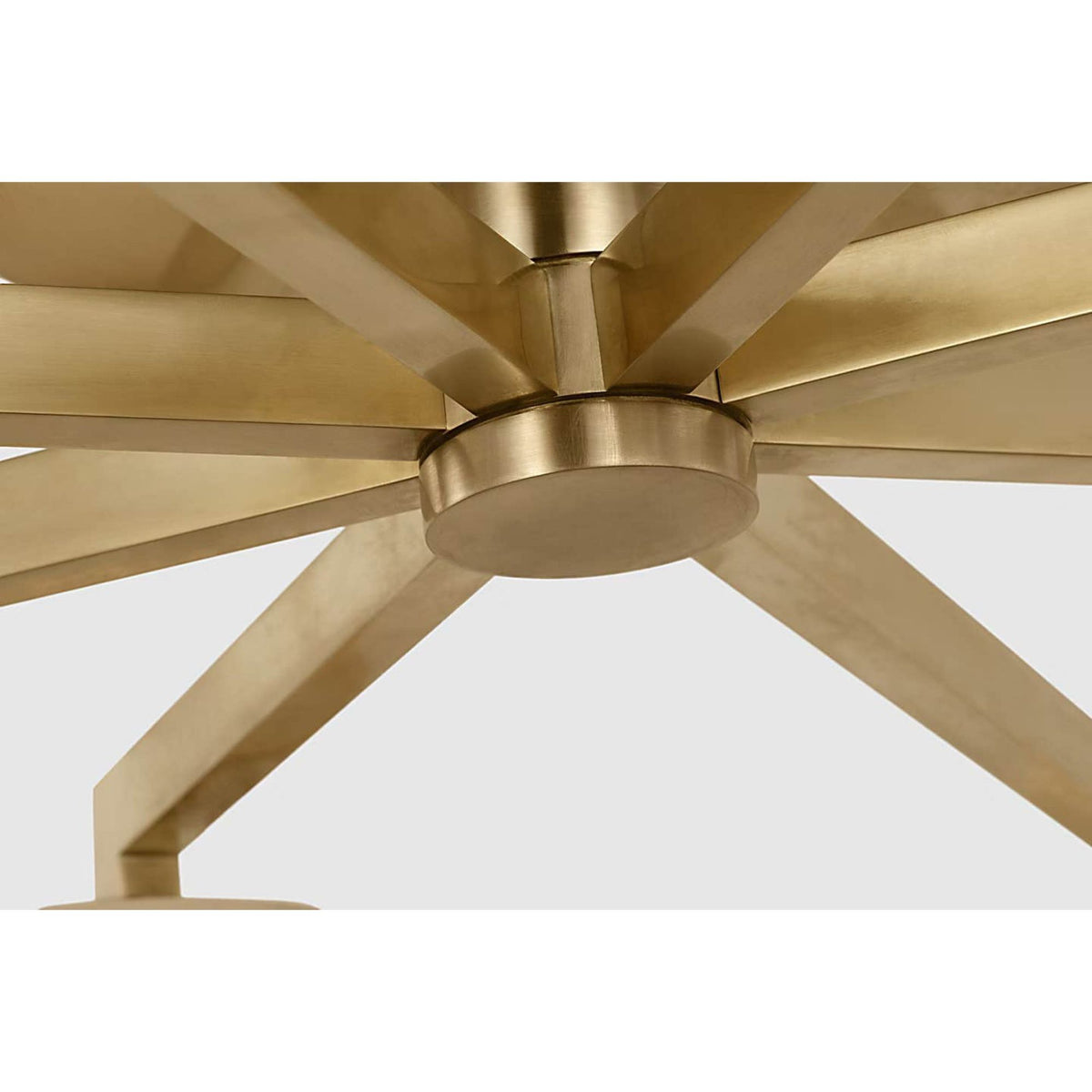 Kelly Wearstler Pedra Large Staggered Arm Flush Mount in Antique-Burnished Brass with Alabaster W36" x H6"