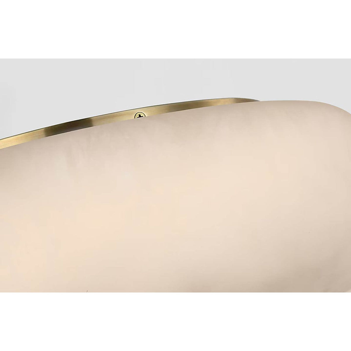 Kelly Wearstler Formosa 17" Flush Mount in Alabaster and Antique-Burnished Brass W17" x H5.75"