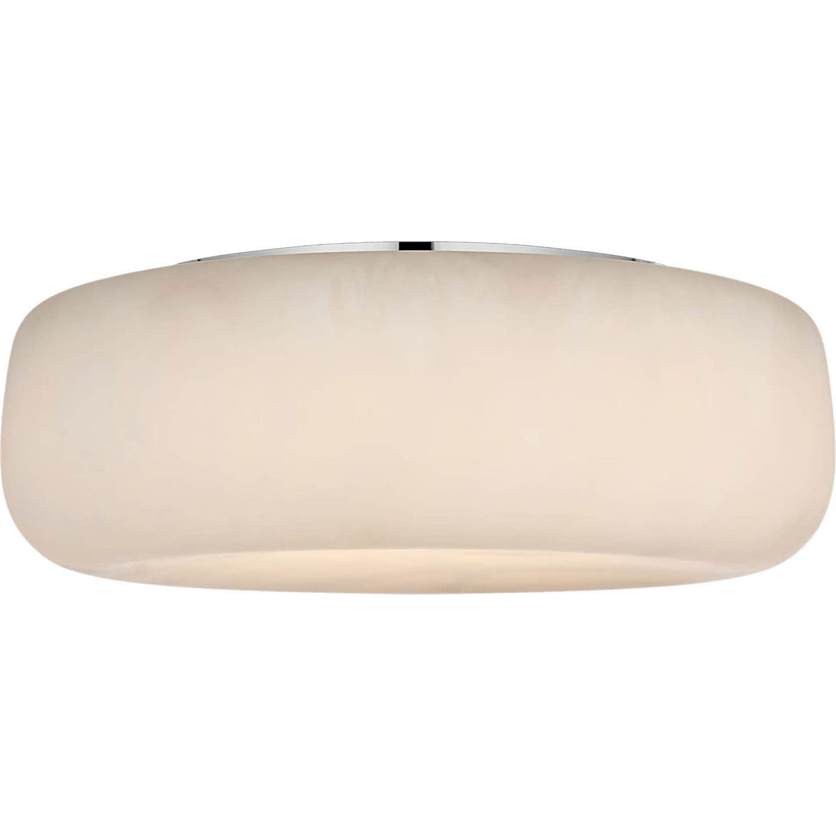 Kelly Wearstler Formosa 17" Flush Mount in Alabaster and Polished Nickel W17" x H5.75"