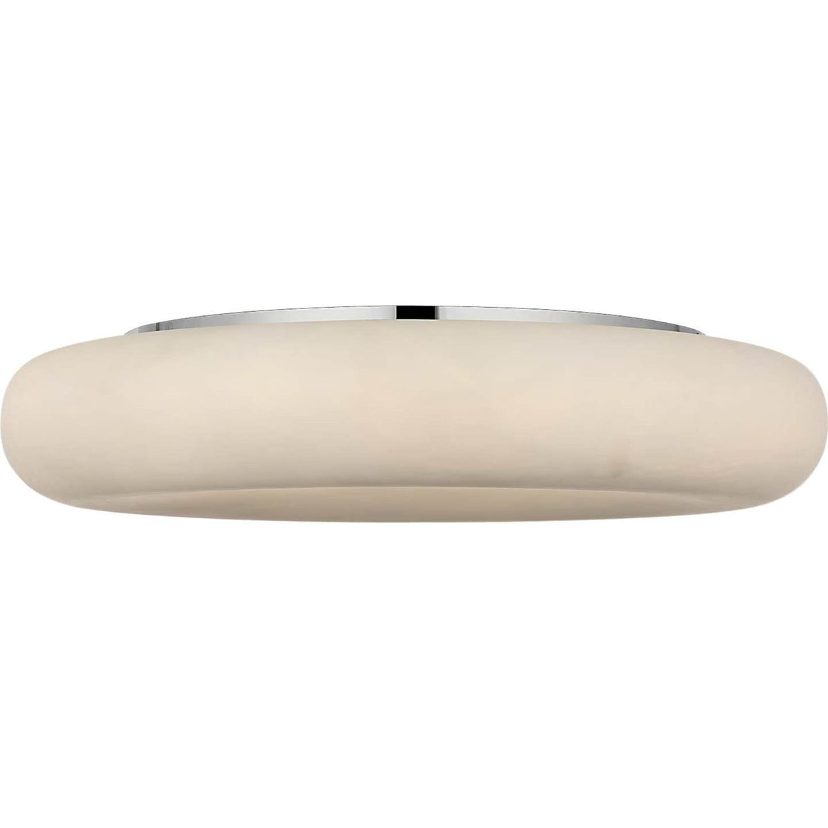 Kelly Wearstler Formosa 22" Flush Mount in Alabaster and Polished Nickel W22" x H4.25"