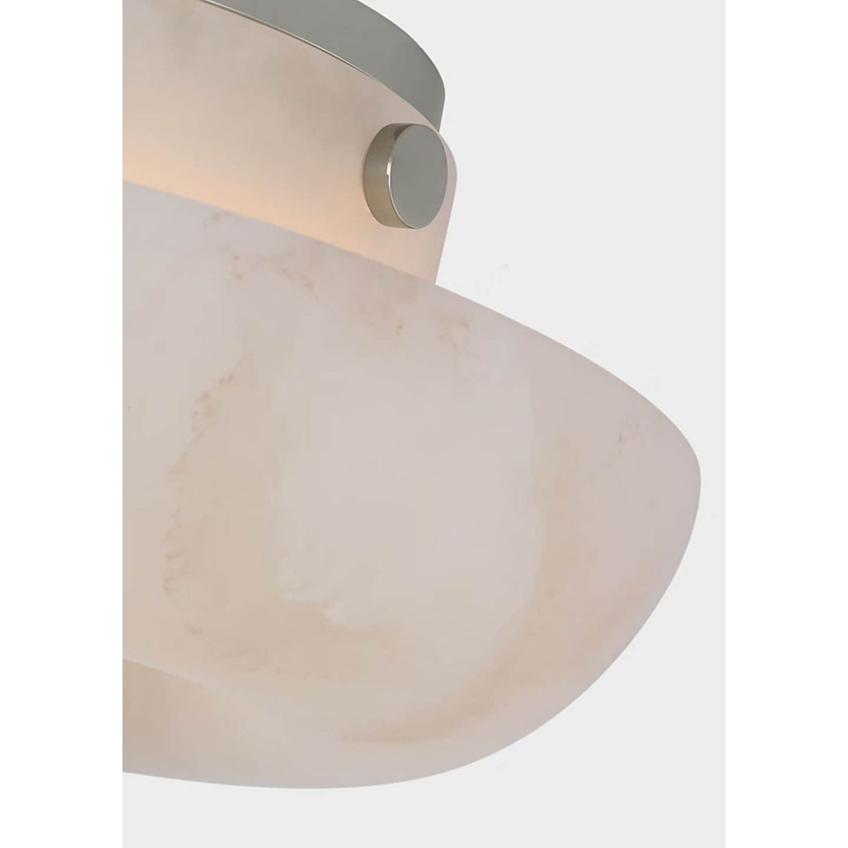 Kelly Wearstler Cappello 6" Flush Mount in Alabaster and Polished Nickel W6" x H2.75"