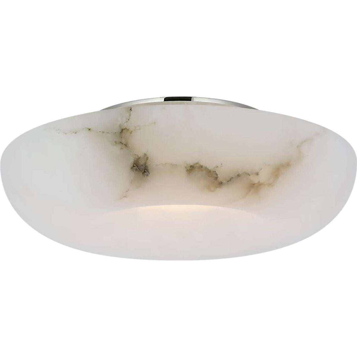 Kelly Wearstler Cappello 12" Flush Mount in Alabaster and Polished Nickel W12" x H3.75"