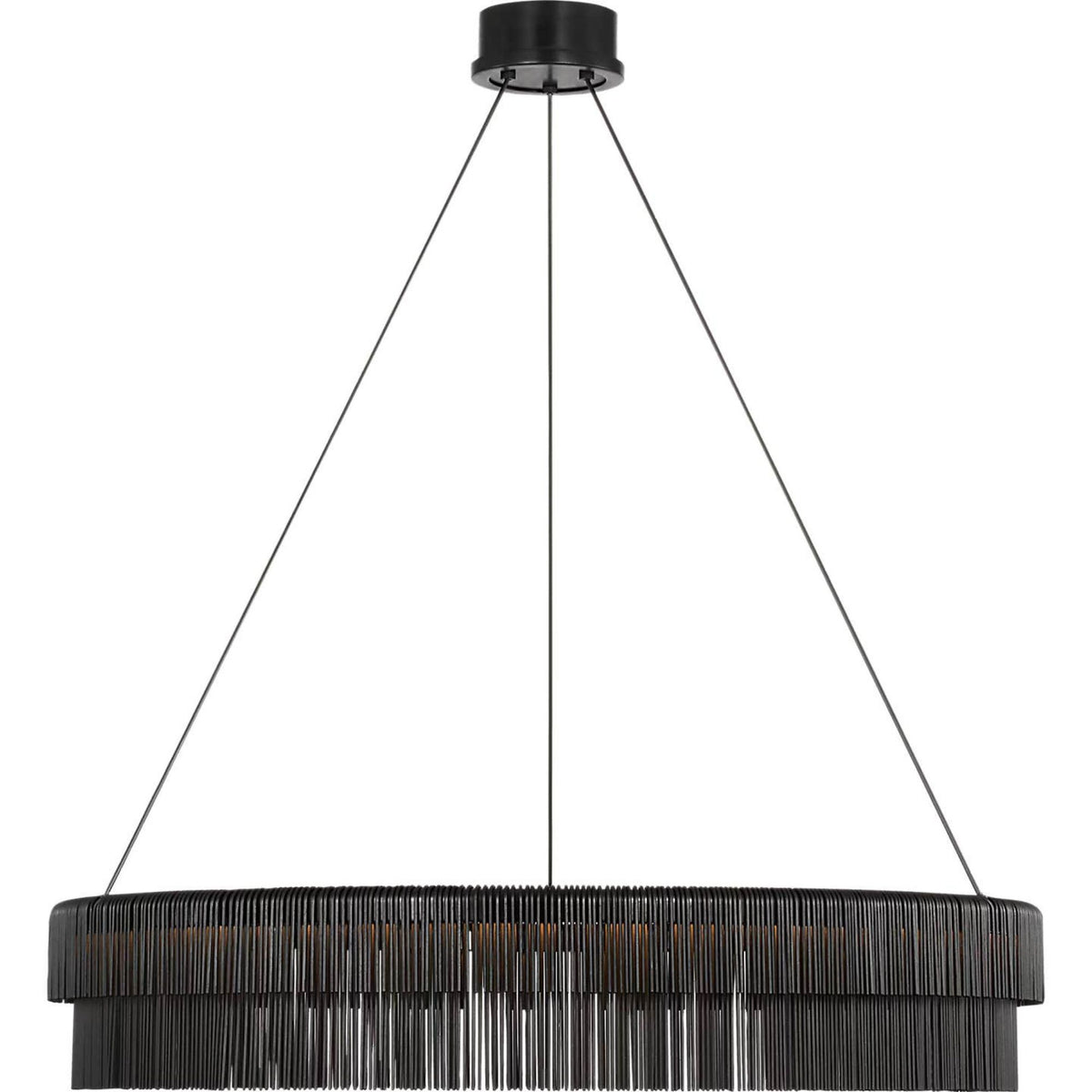 Kelly Wearstler Differo 34" Layered Ring Chandelier in Aged Iron W33.75"