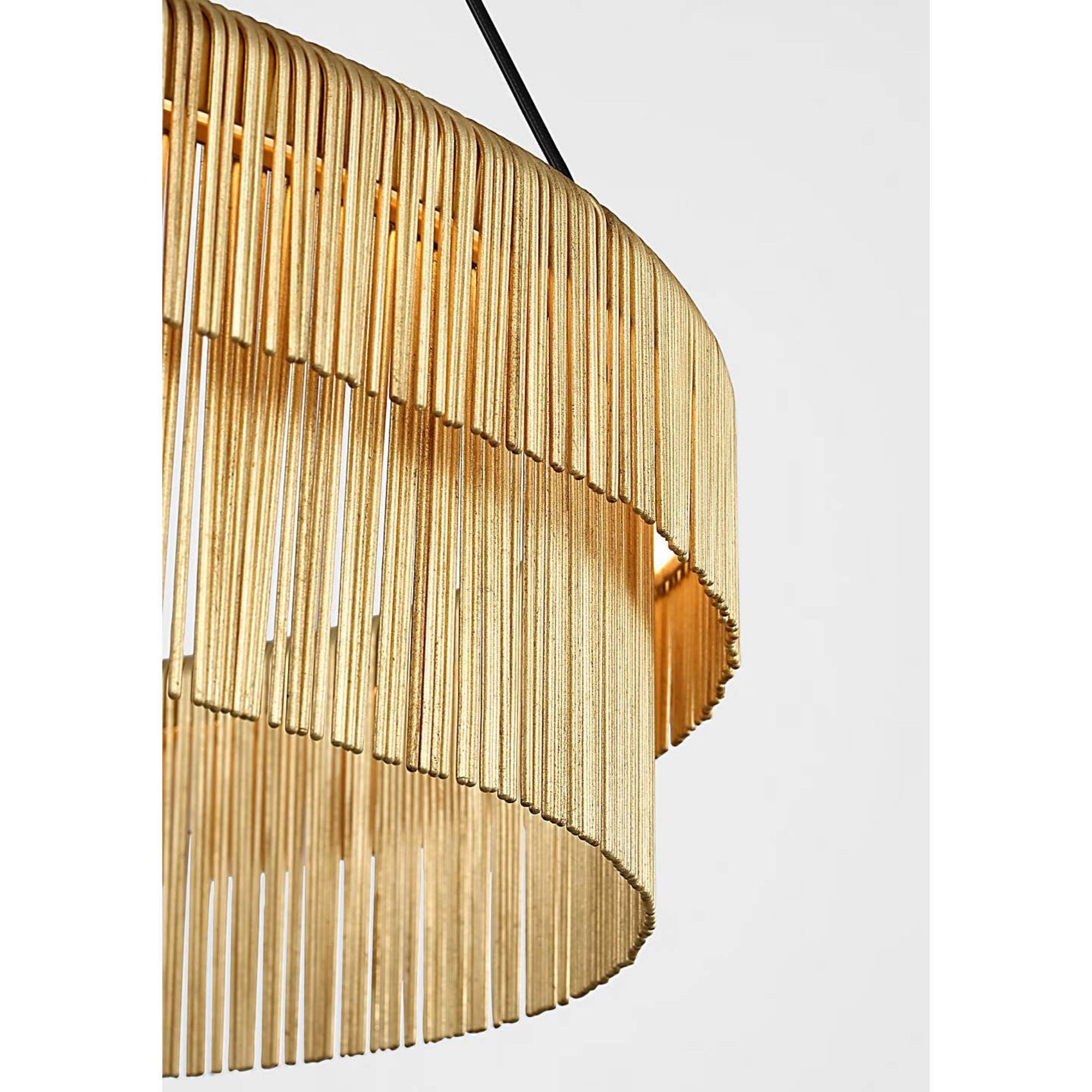 Kelly Wearstler Differo 34" Layered Ring Chandelier in Gild W33.75"