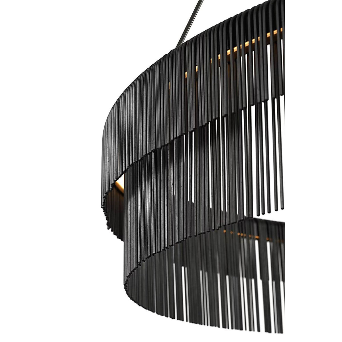 Kelly Wearstler Differo 40" Layered Ring Chandelier in Aged Iron W40"