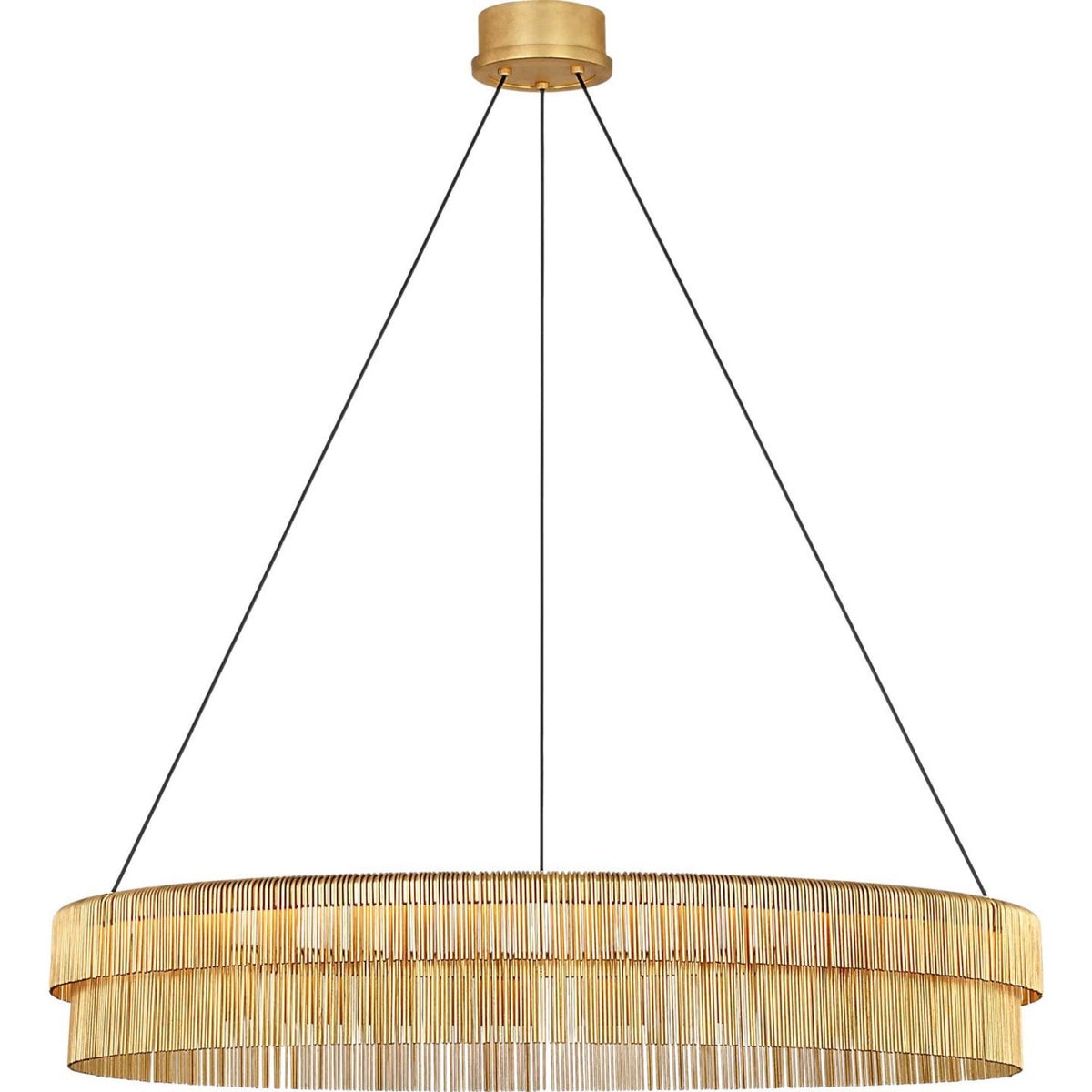 Kelly Wearstler Differo 40" Layered Ring Chandelier in Gild W40"