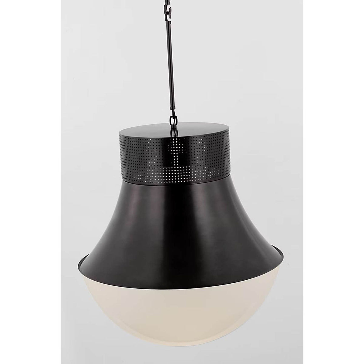 Kelly Wearstler Precision 24" Pendant in Bronze with White Glass W24"