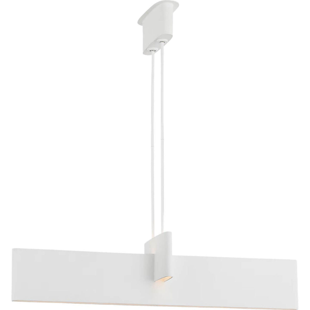 Kelly Wearstler Lotura 48" Intersecting Linear Pendant in Museum White W13.75" x 48"