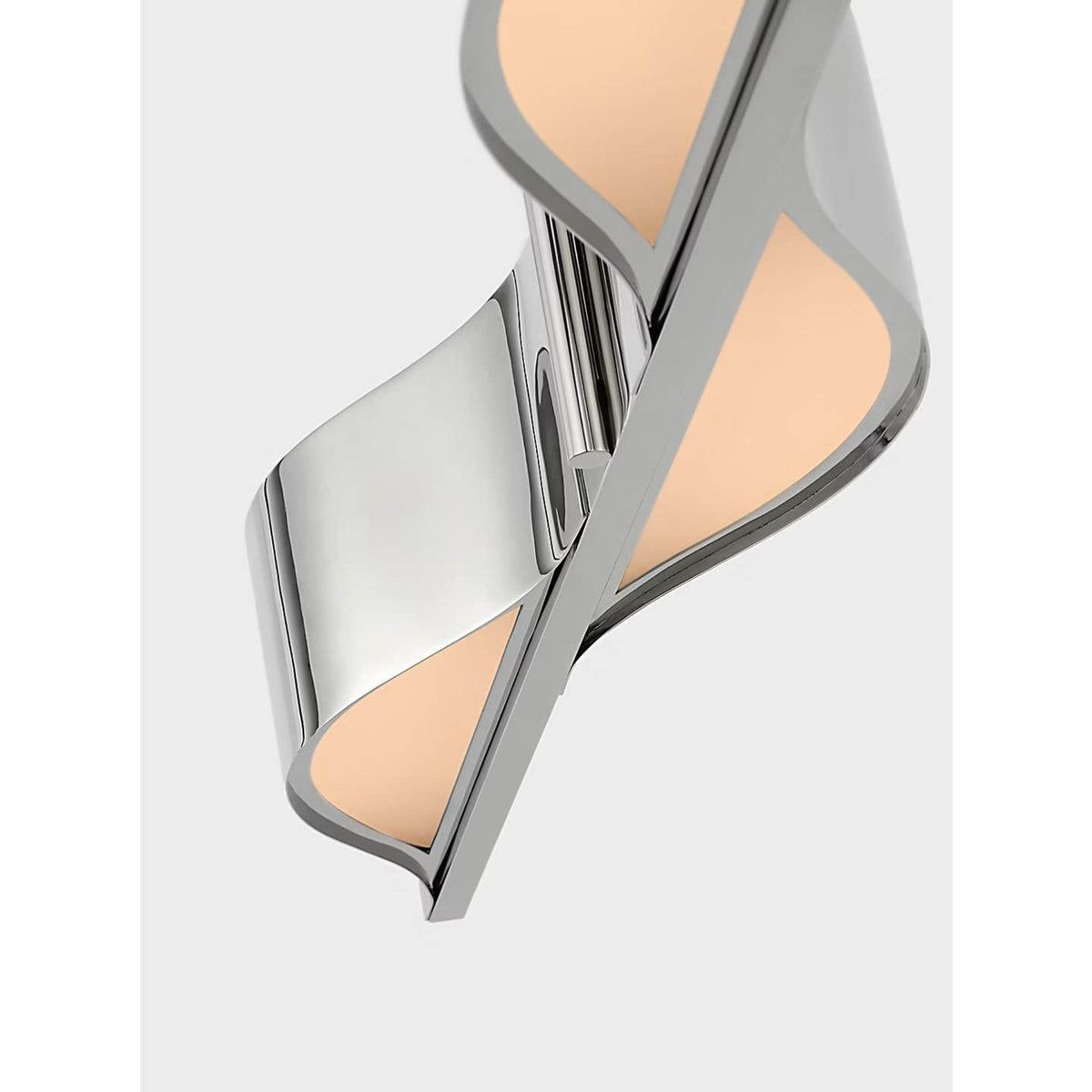Kelly Wearstler Avant 60" Linear Pendant in Polished Nickel with Frosted Glass W6.75" x 60"