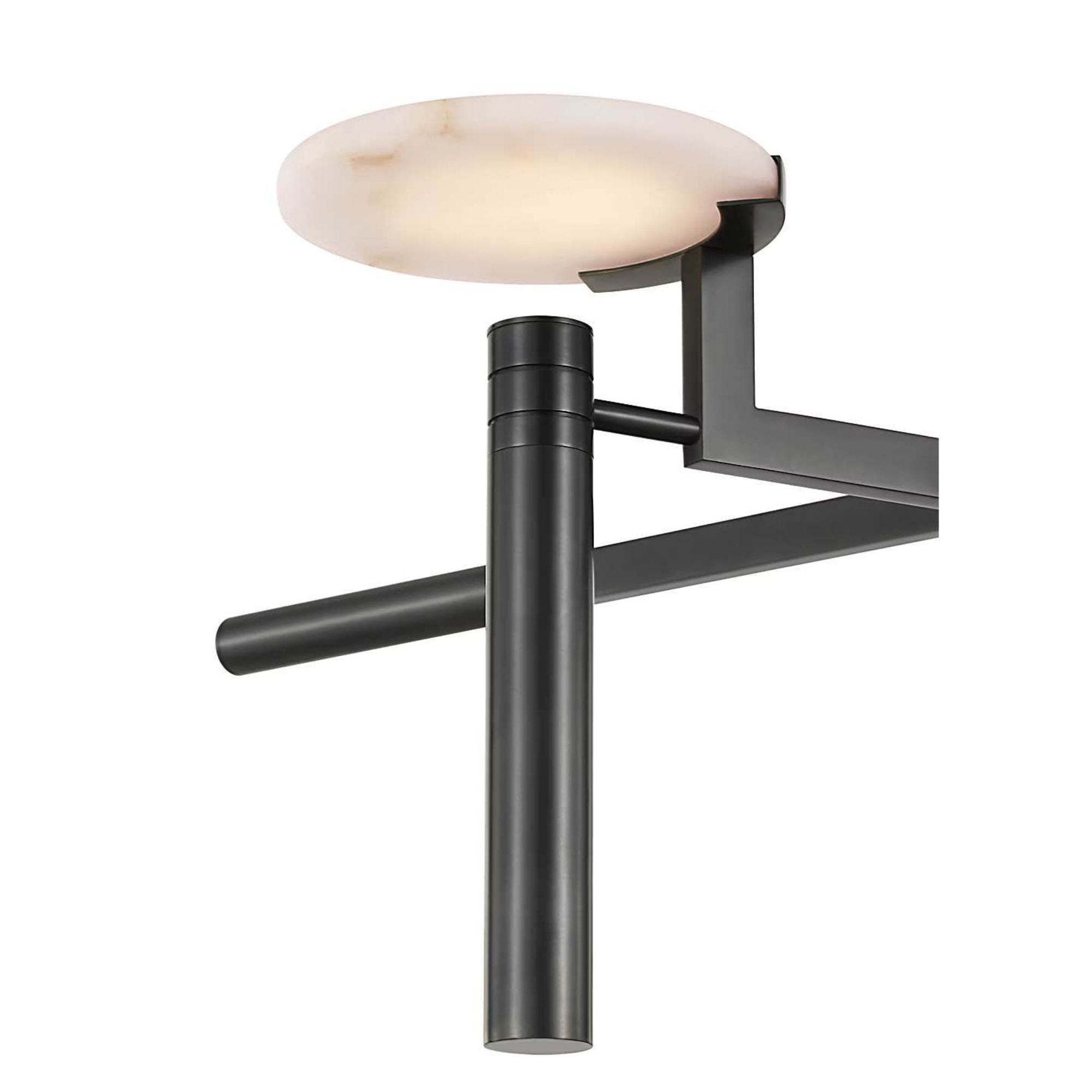 Kelly Wearstler Melange 36" Floating Disc Chandelier in Bronze with Alabaster W36"