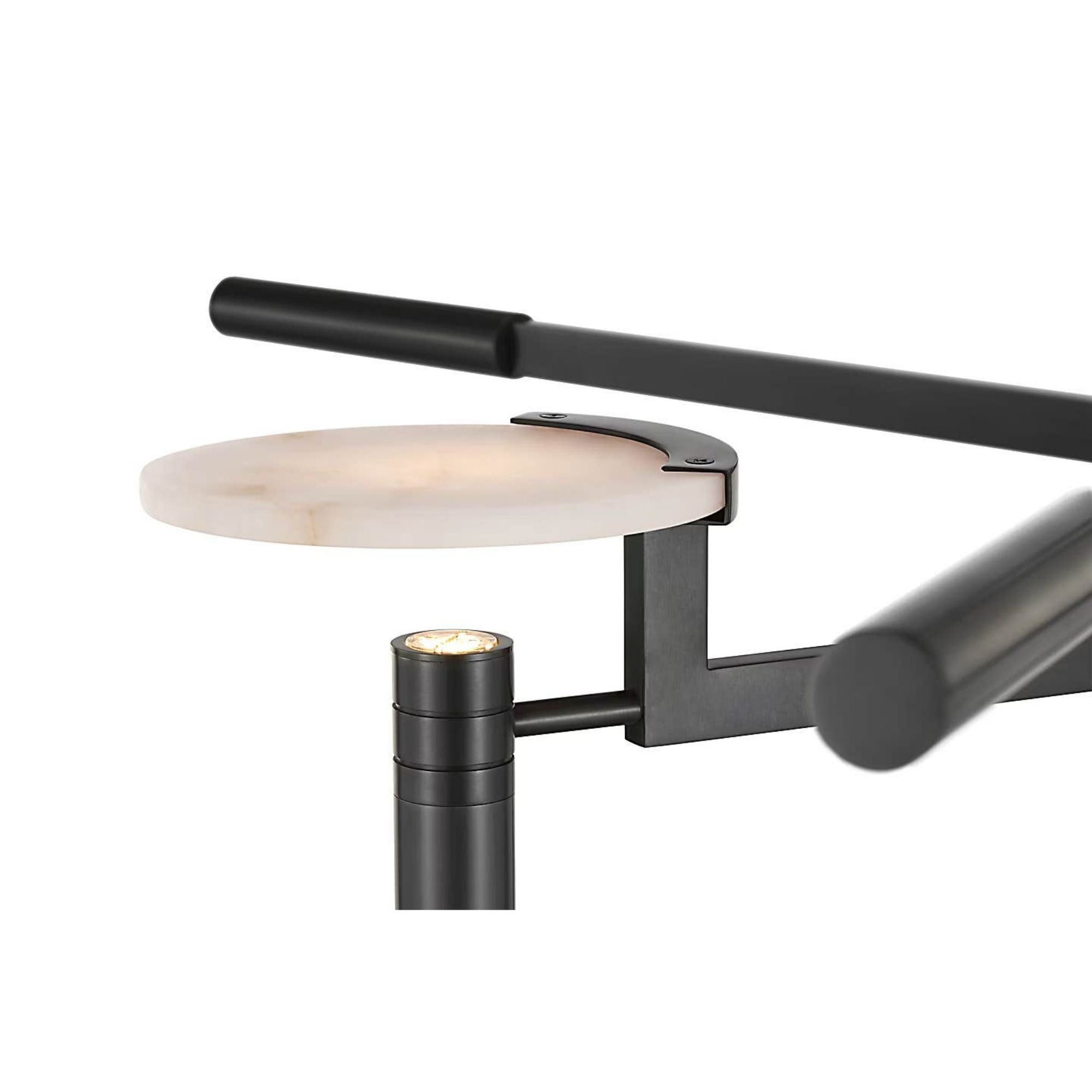 Kelly Wearstler Melange 36" Floating Disc Chandelier in Bronze with Alabaster W36"