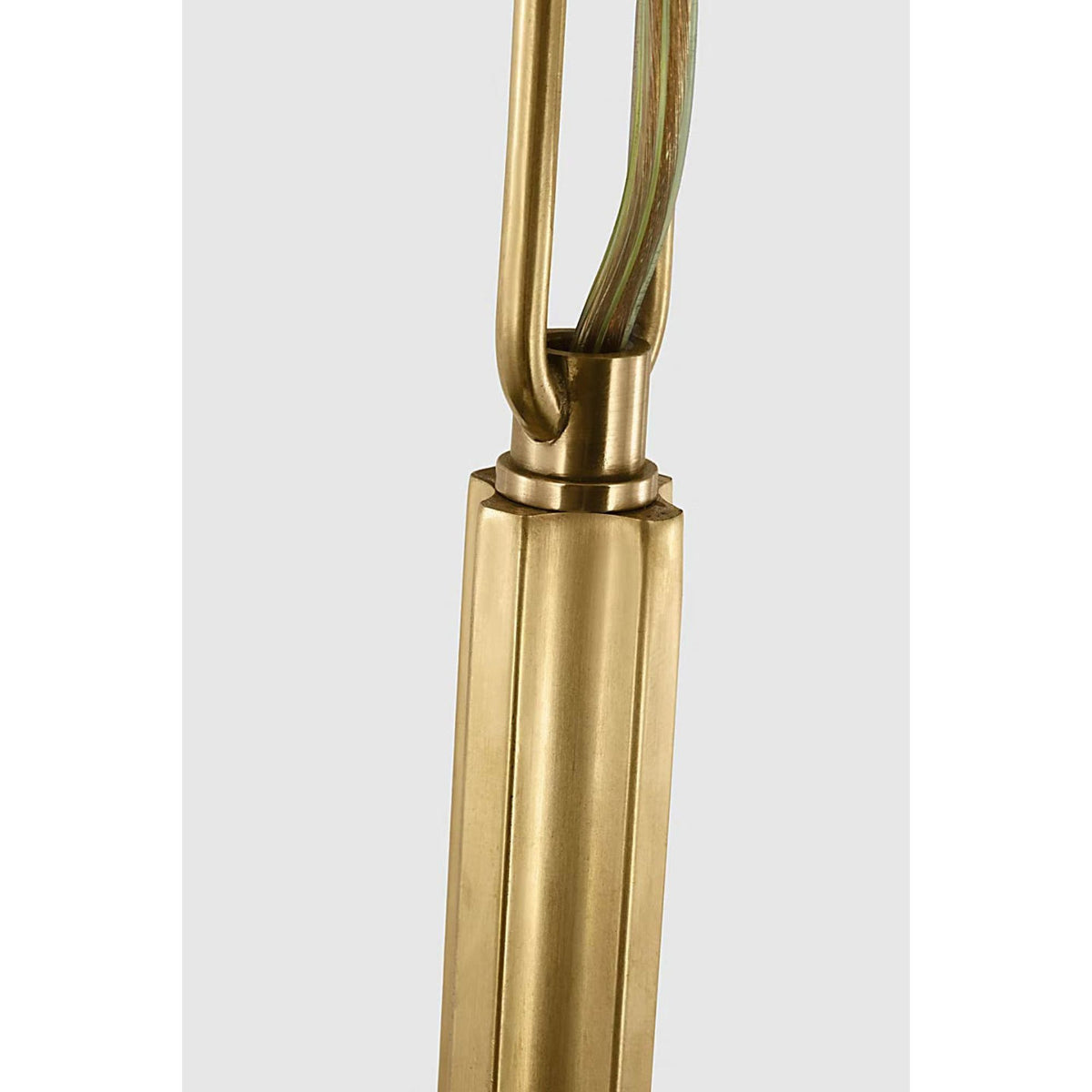 Kelly Wearstler Pedra 56" Linear Chandelier in Antique-Burnished Brass with Alabaster W4.25" x 56.75" x H21.5"