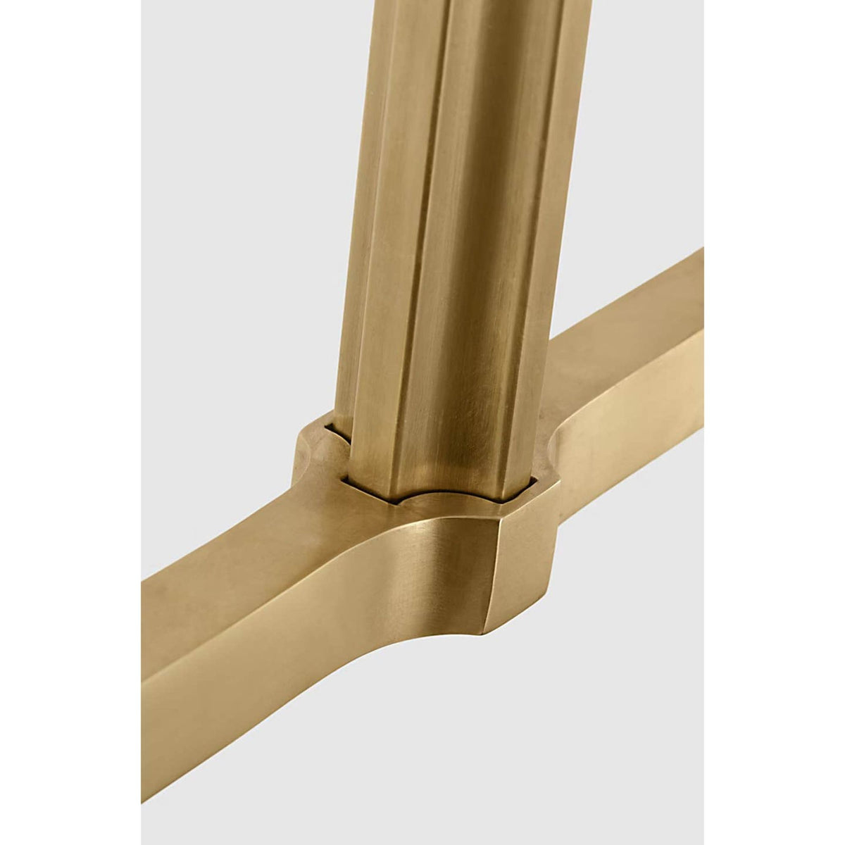 Kelly Wearstler Pedra 56" Linear Chandelier in Antique-Burnished Brass with Alabaster W4.25" x 56.75" x H21.5"