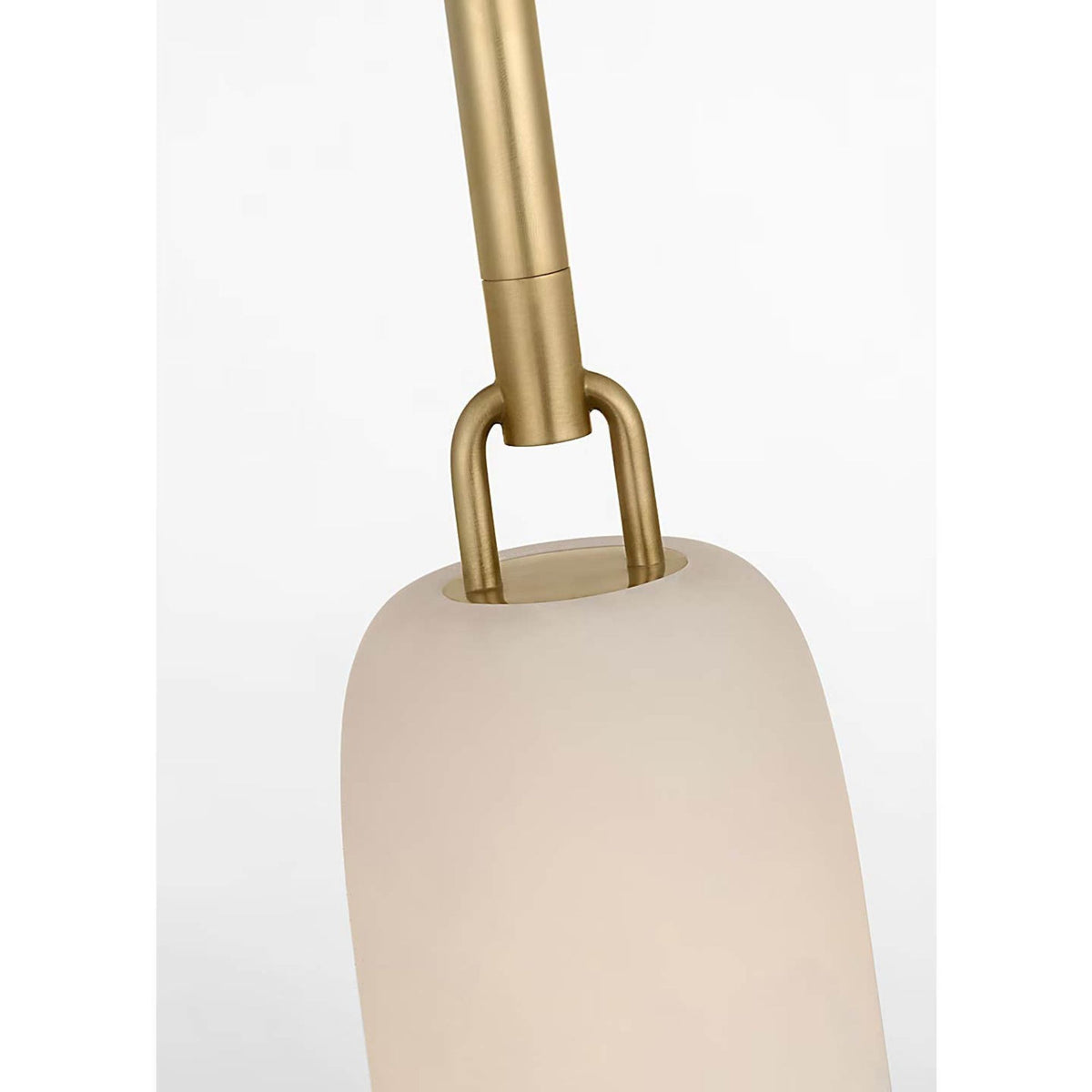 Kelly Wearstler Formosa 11" Single Pendant in Antique-Burnished Brass with Alabaster W3.25"