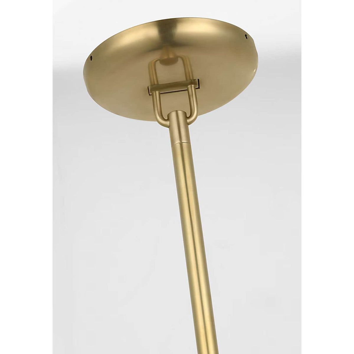 Kelly Wearstler Formosa 11" Single Pendant in Antique-Burnished Brass with Alabaster W3.25"