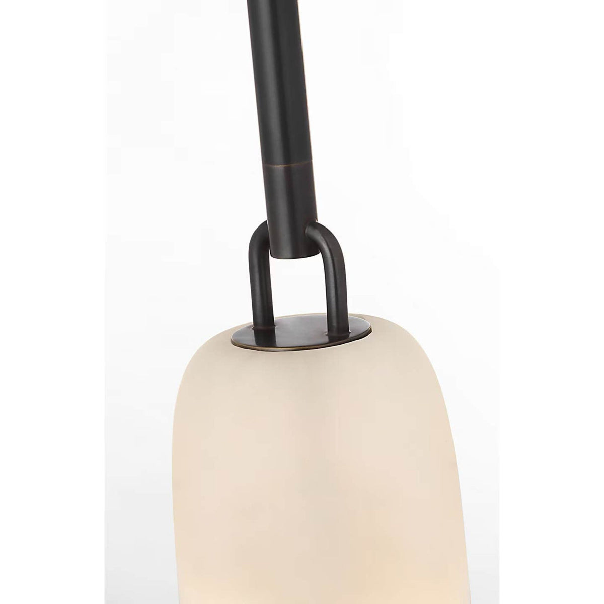 Kelly Wearstler Formosa 11" Single Pendant in Bronze with Alabaster W3.25"