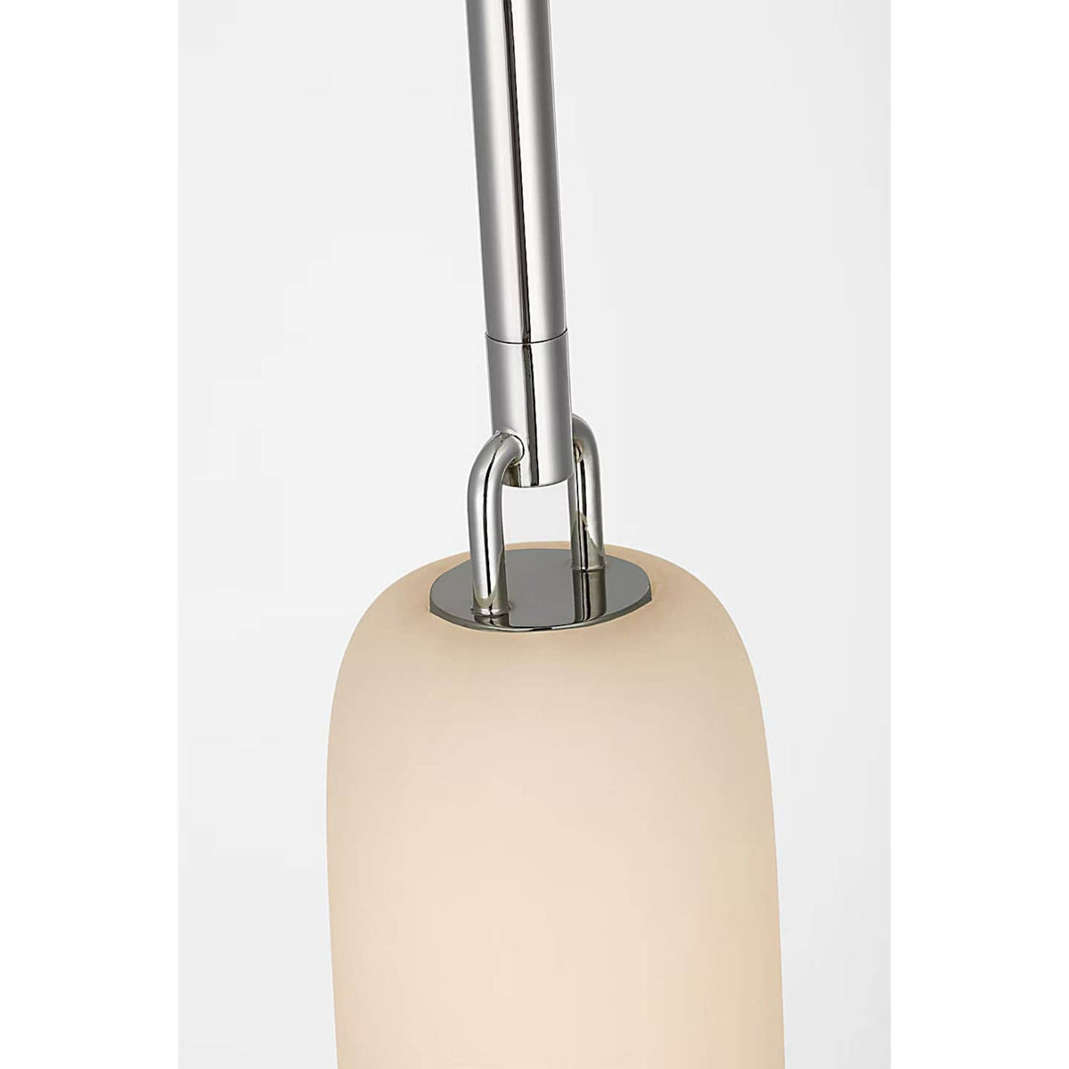 Kelly Wearstler Formosa 11" Single Pendant in Polished Nickel with Alabaster W3.25"
