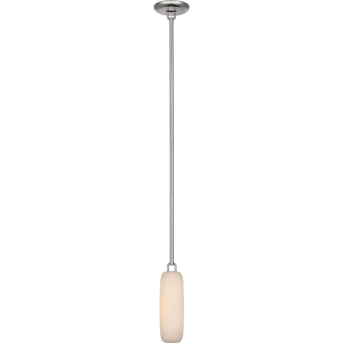 Kelly Wearstler Formosa 11" Single Pendant in Polished Nickel with Alabaster W3.25"
