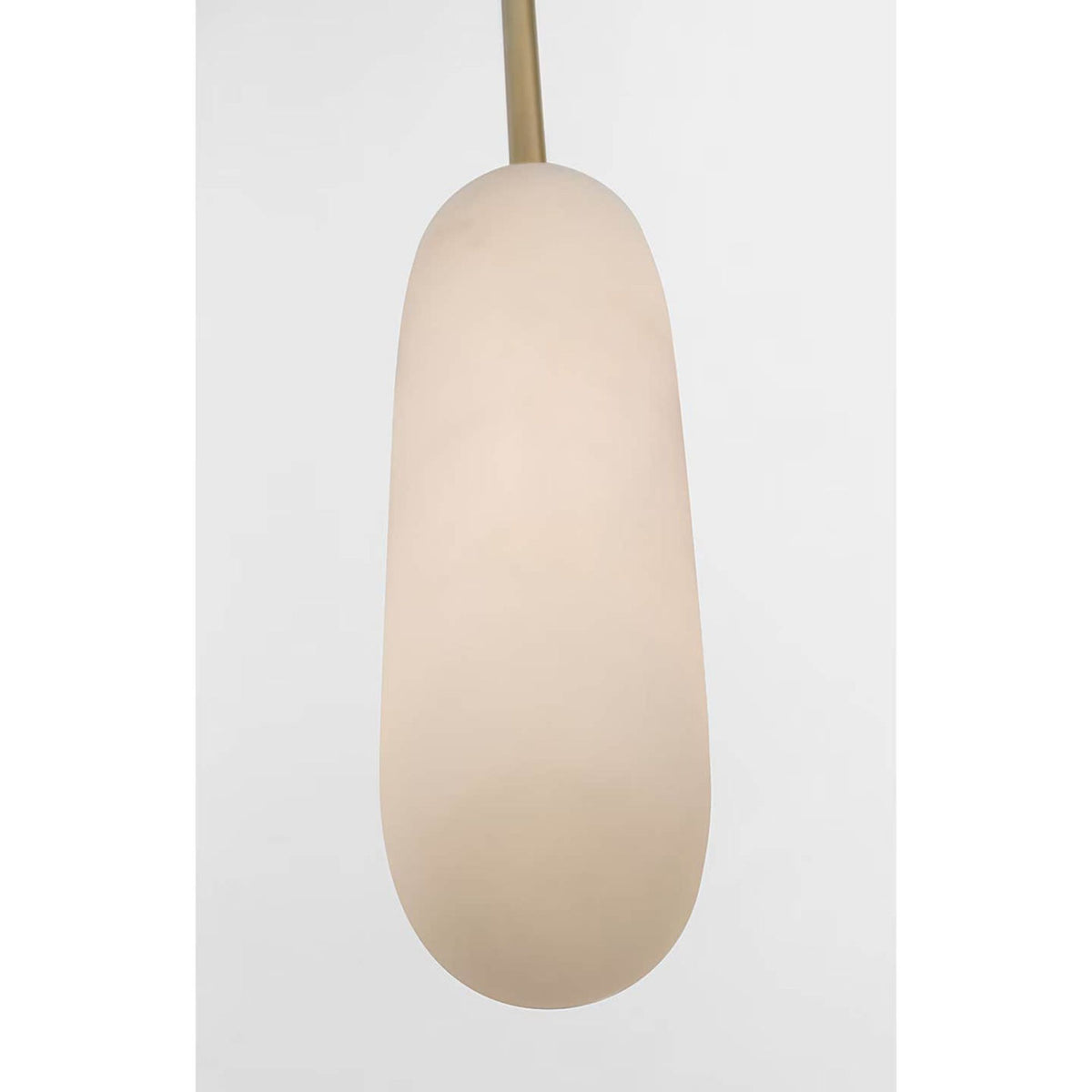 Kelly Wearstler Formosa 17" Single Pendant in Antique-Burnished Brass with Alabaster W3.25"