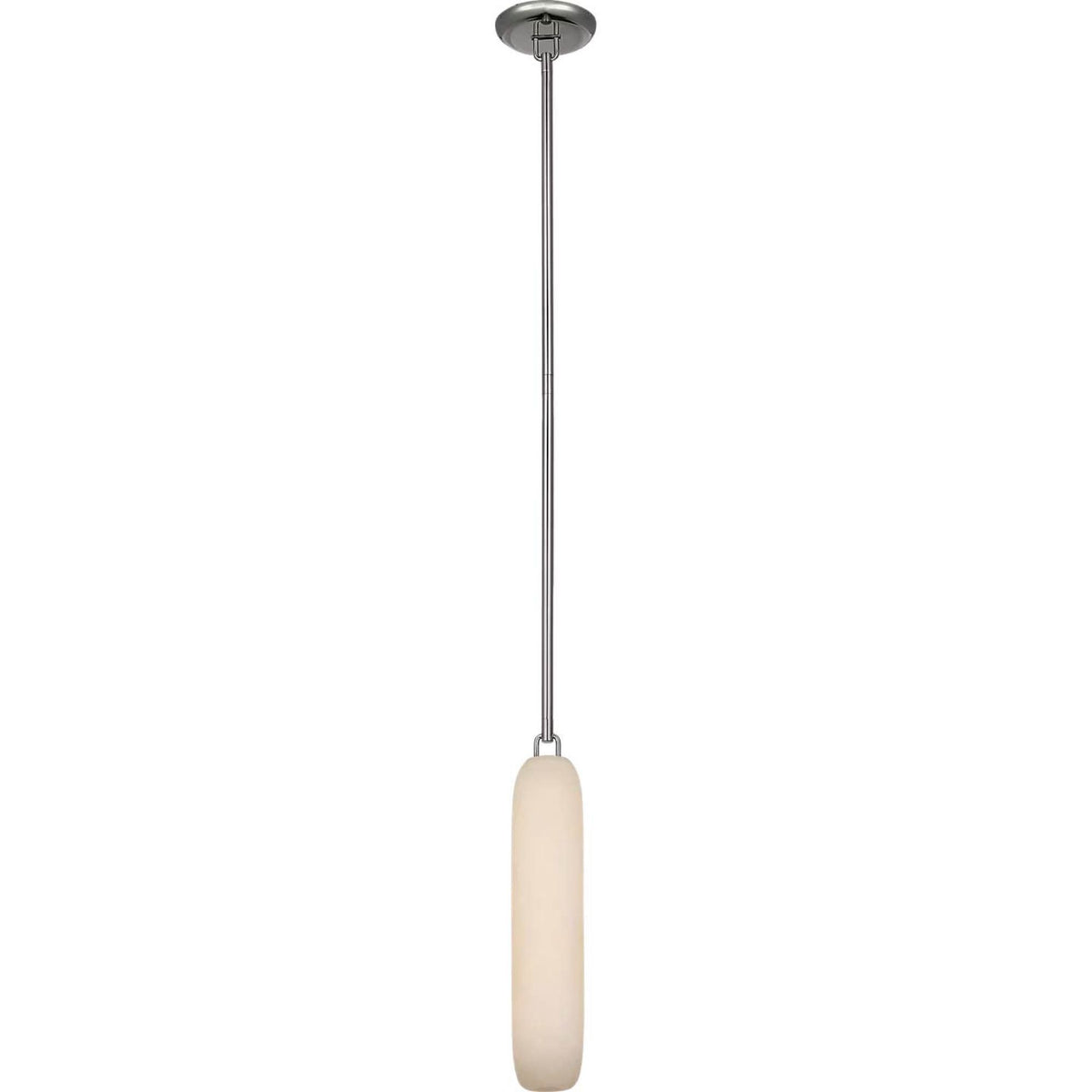Kelly Wearstler Formosa 17" Single Pendant in Polished Nickel with Alabaster W3.25"