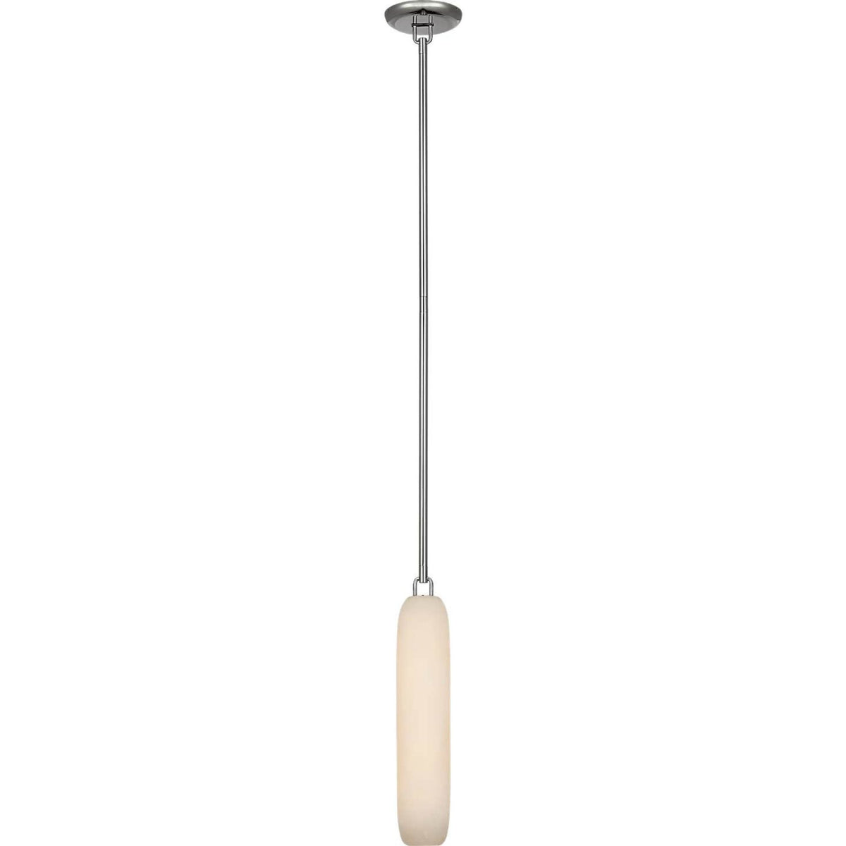 Kelly Wearstler Formosa 17" Single Pendant in Polished Nickel with Alabaster W3.25"