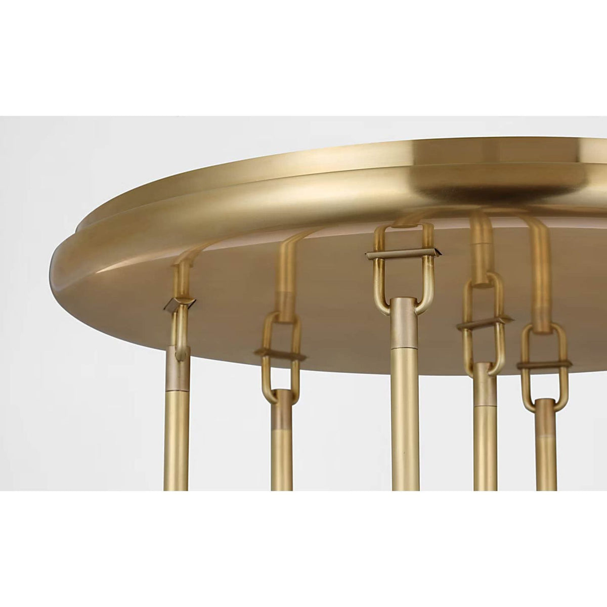 Kelly Wearstler Formosa 7-Light Pendant in Antique-Burnished Brass with Alabaster W15.5" x H63.25"