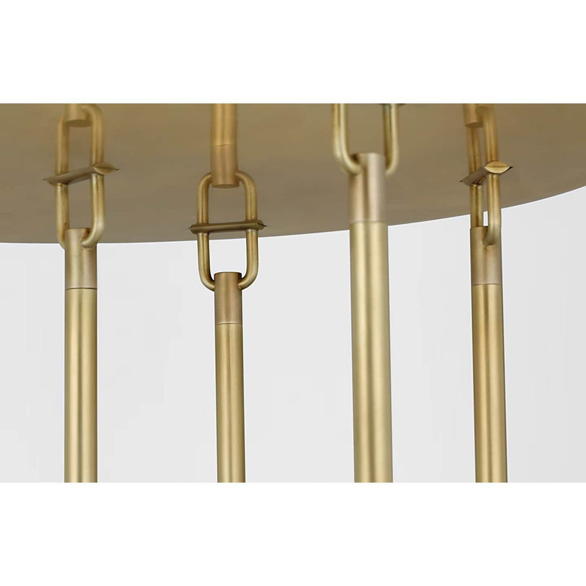 Kelly Wearstler Formosa 7-Light Pendant in Antique-Burnished Brass with Alabaster W15.5" x H63.25"