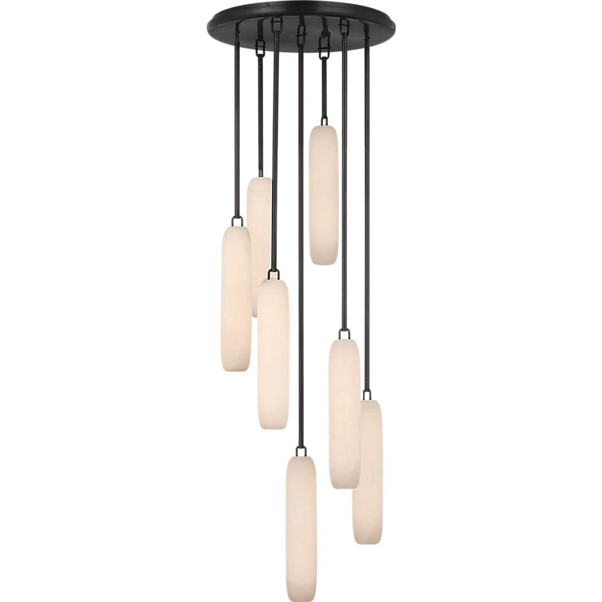 Kelly Wearstler Formosa 7-Light Pendant in Bronze with Alabaster W15.5" x H63.25"
