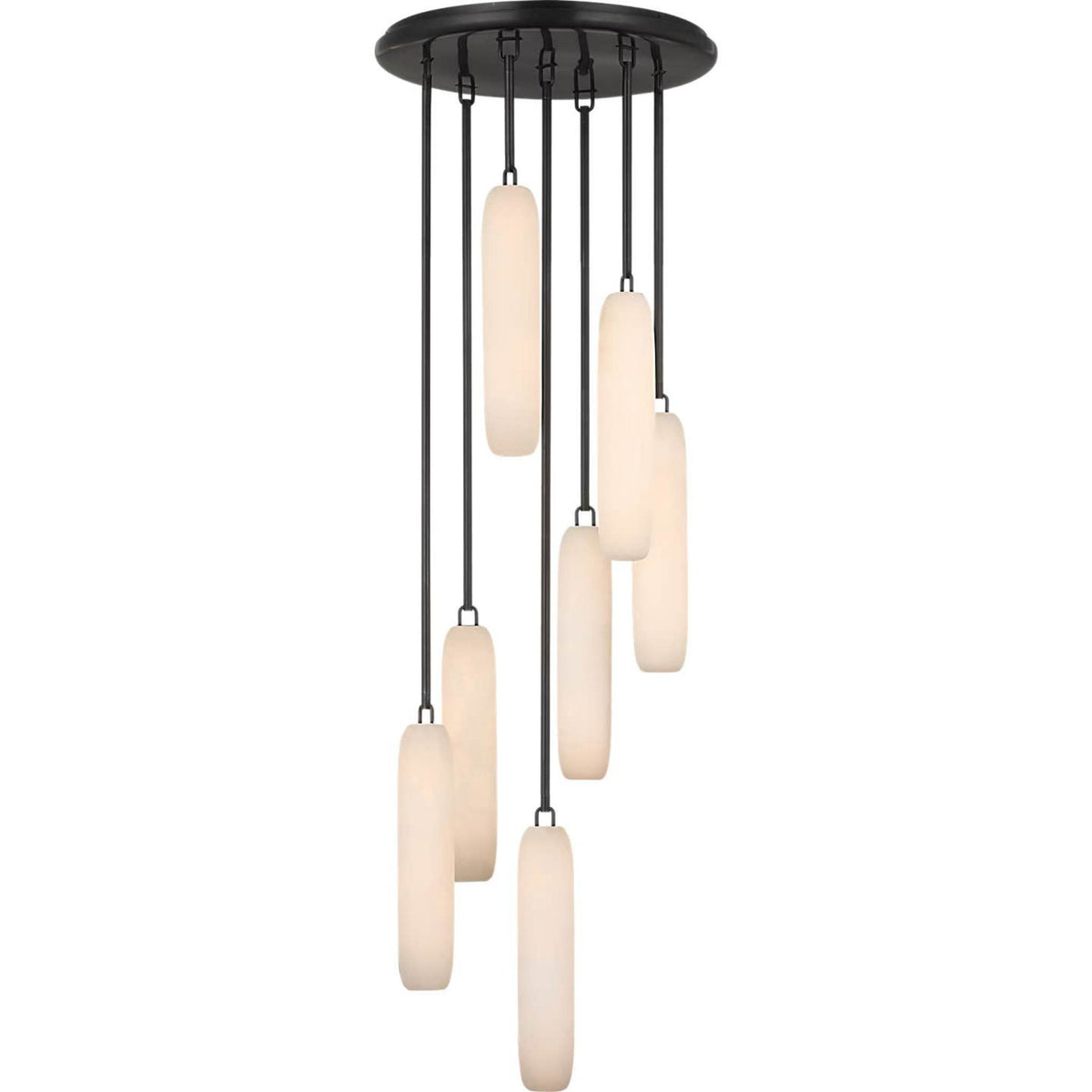 Kelly Wearstler Formosa 7-Light Pendant in Bronze with Alabaster W15.5" x H63.25"
