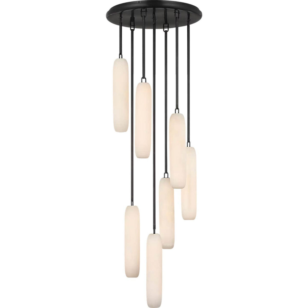 Kelly Wearstler Formosa 7-Light Pendant in Bronze with Alabaster W15.5" x H63.25"