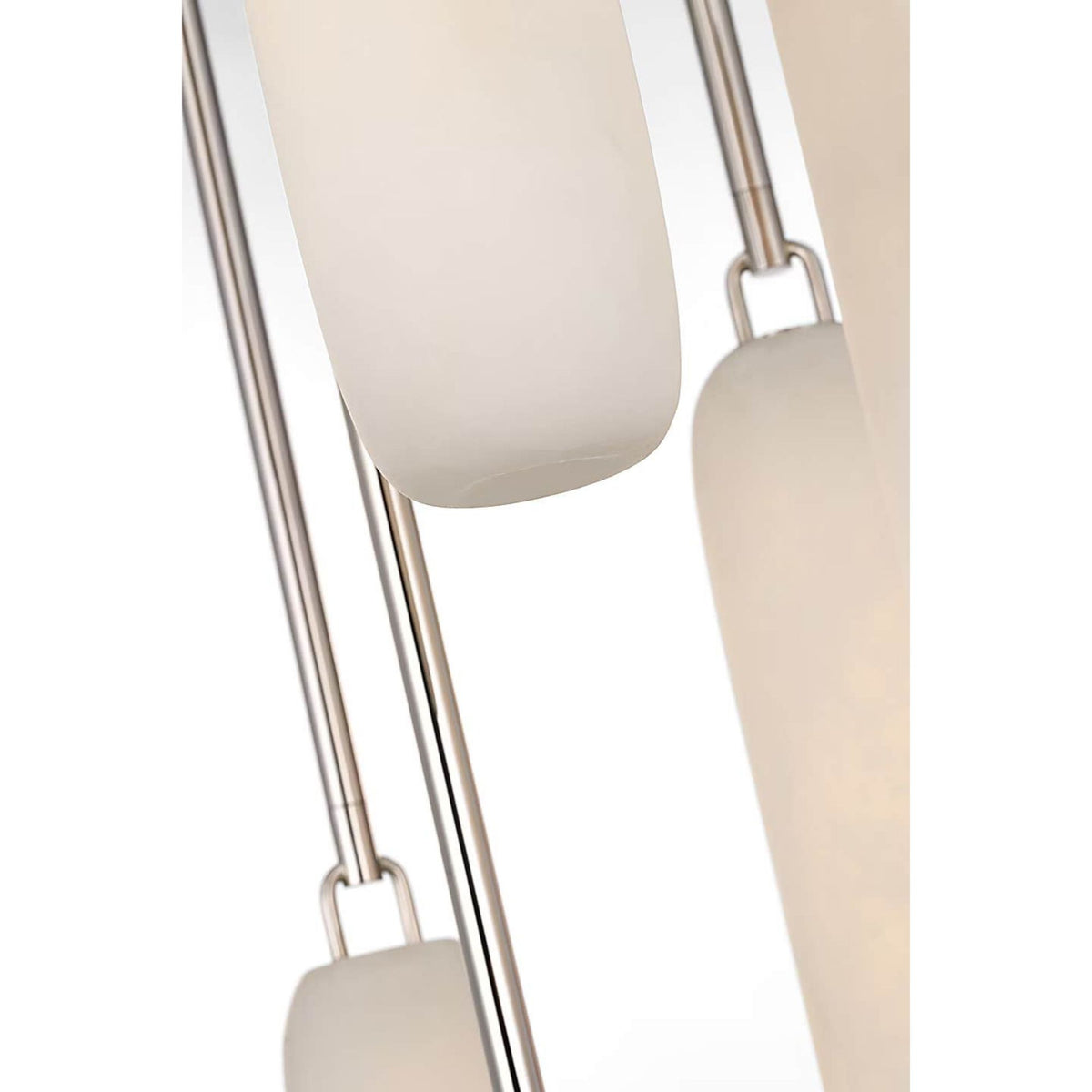 Kelly Wearstler Formosa 7-Light Pendant in Polished Nickel with Alabaster W15.5" x H63.25"