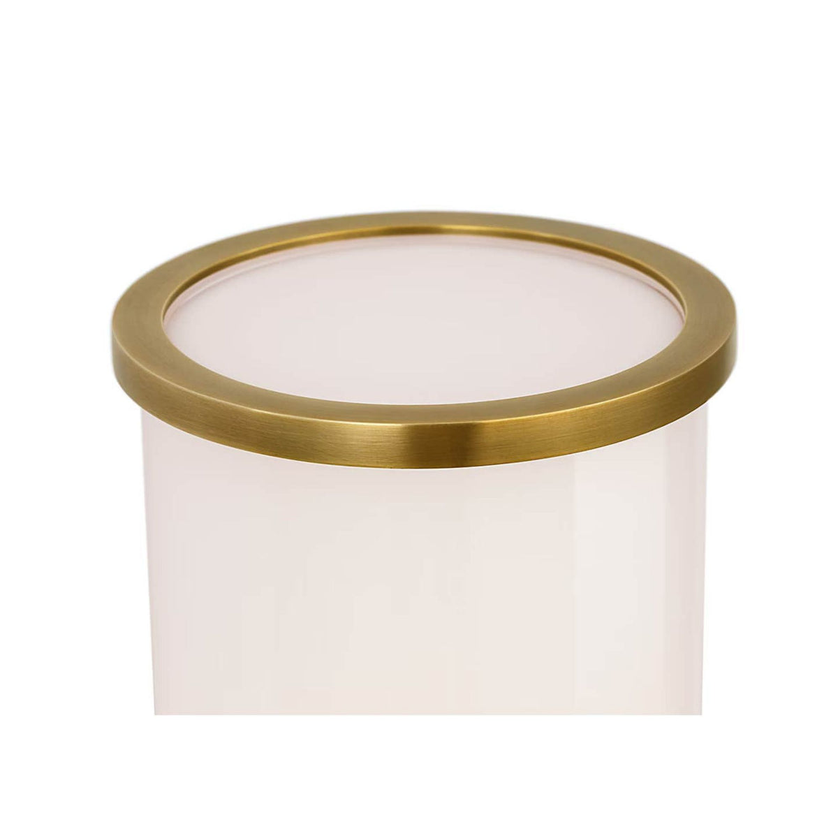 Marie Flanigan Percy 14" Single Bath Sconce in Soft Brass with White Glass W3.5" x H14.25" x E5.25"