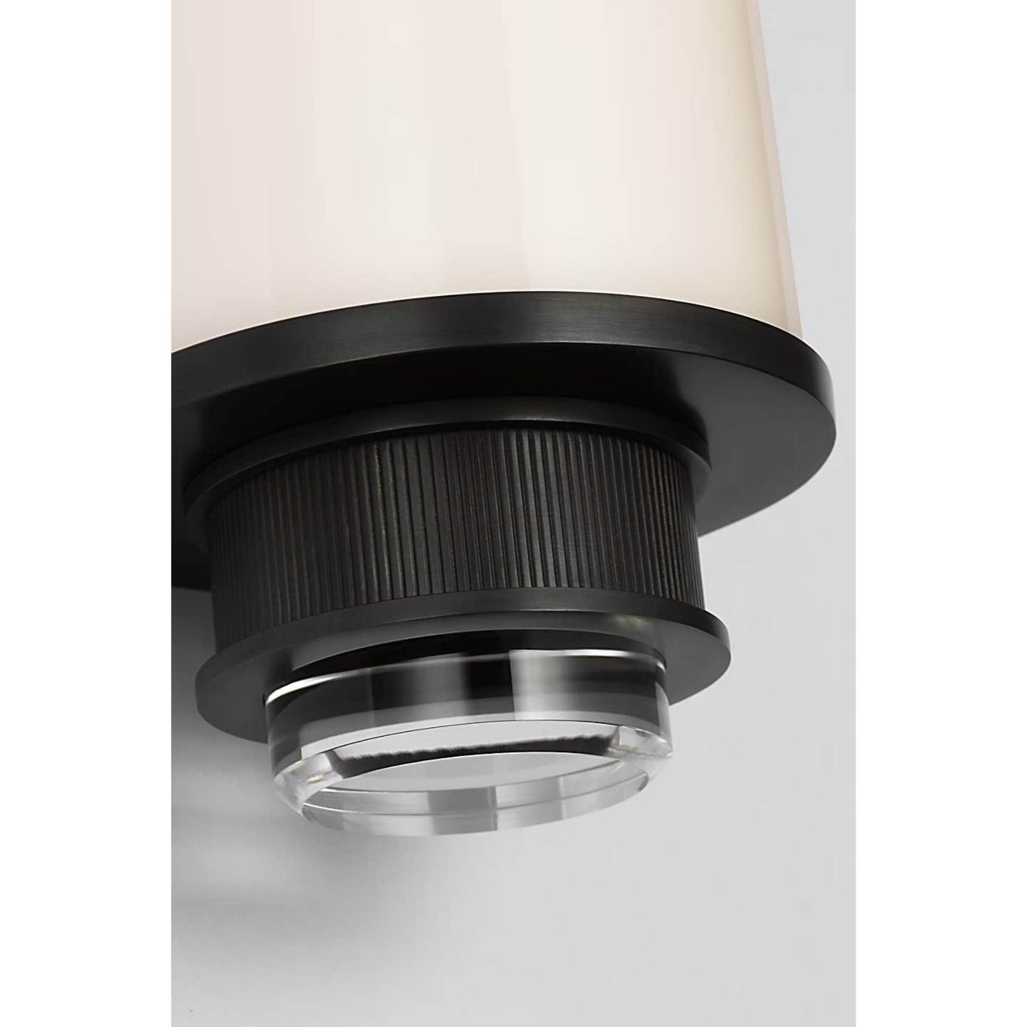 Marie Flanigan Percy 21" Linear Bath Sconce in Bronze with White Glass W3.75" x H20.5" x E4"