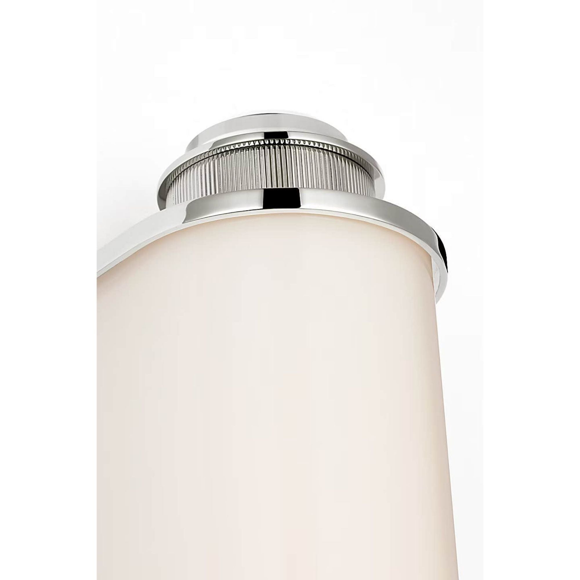 Marie Flanigan Percy 21" Linear Bath Sconce in Polished Nickel with White Glass W3.75" x H20.5" x E4"