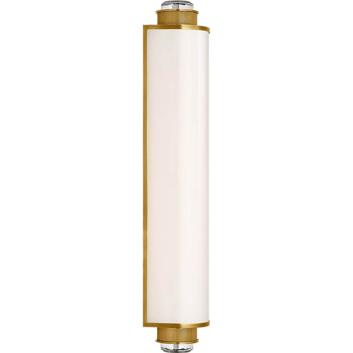 Marie Flanigan Percy 21" Linear Bath Sconce in Soft Brass with White Glass W3.75" x H20.5" x E4"