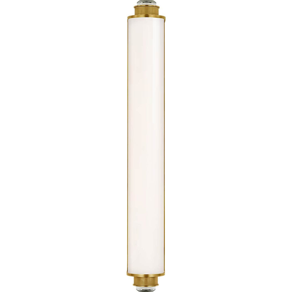 Marie Flanigan Percy 29" Linear Bath Sconce in Soft Brass with White Glass W3.75" x H28.5" x E4"