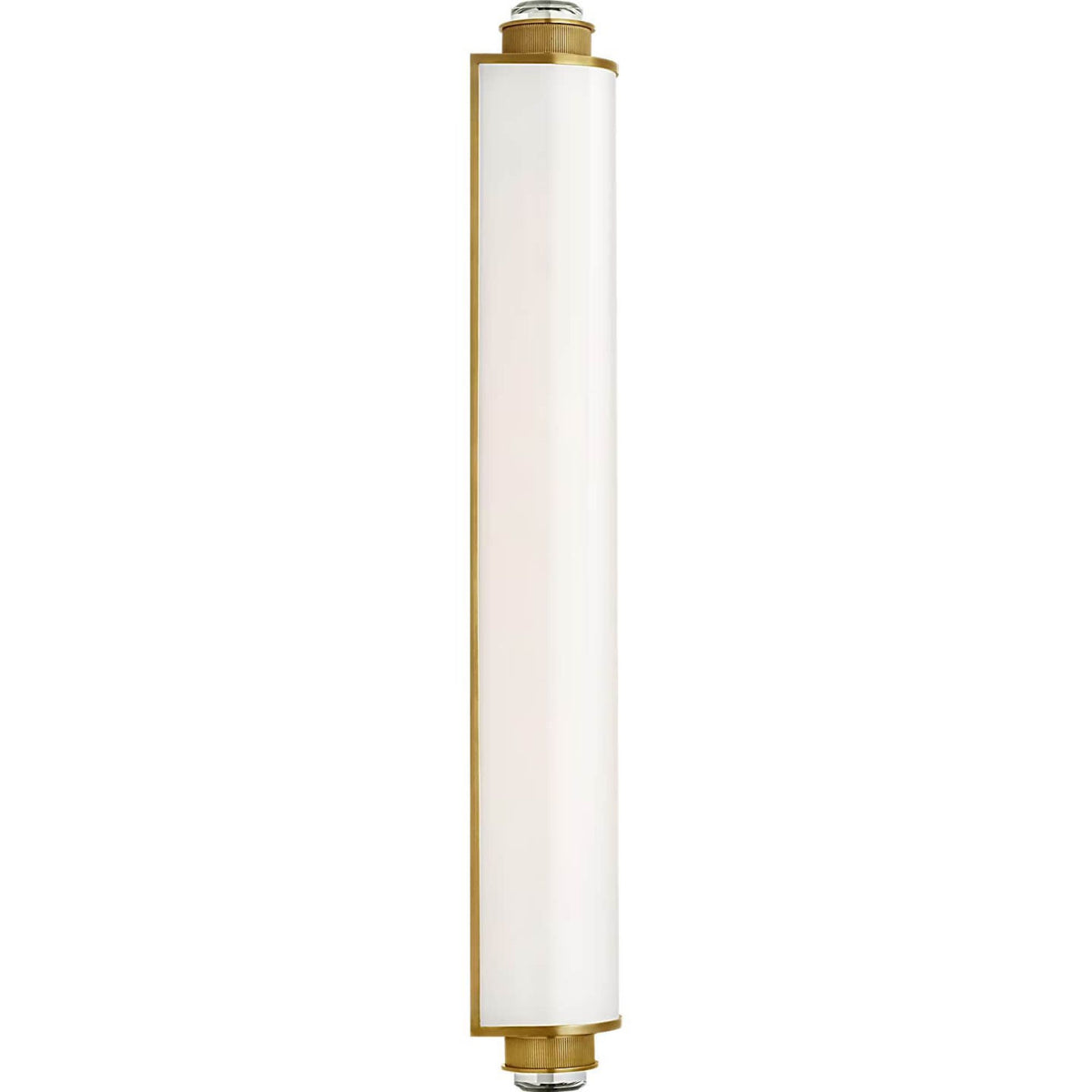 Marie Flanigan Percy 29" Linear Bath Sconce in Soft Brass with White Glass W3.75" x H28.5" x E4"