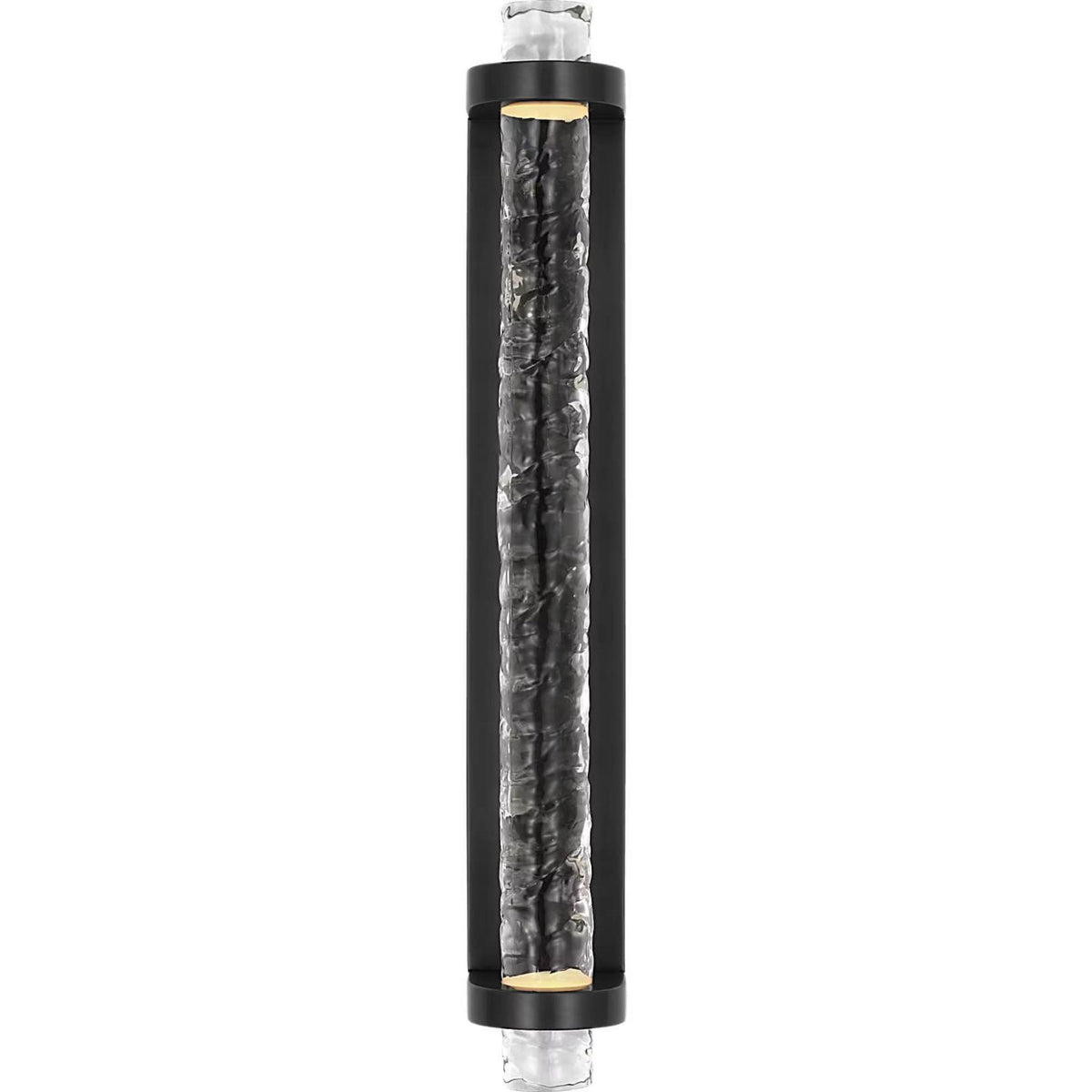 Marie Flanigan Theron 21" Linear Bath Sconce in Bronze and Clear Wavy Glass W3.25" x H21" x E3.75"
