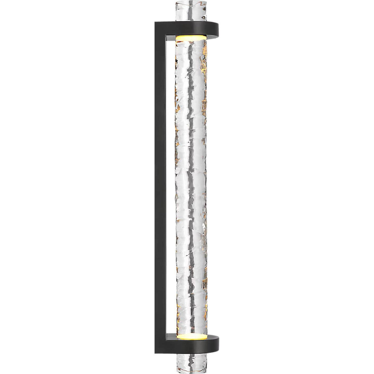 Marie Flanigan Theron 21" Linear Bath Sconce in Bronze and Clear Wavy Glass W3.25" x H21" x E3.75"