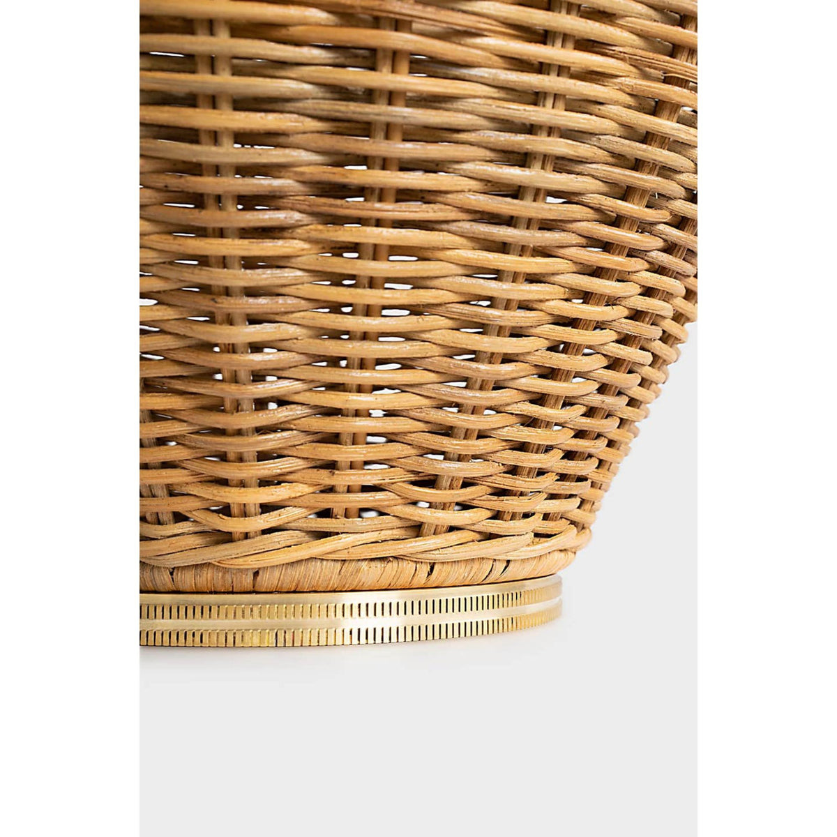 Marie Flanigan Evie Large Table Lamp in Natural Wicker with Linen Shade W23" x H31.75"