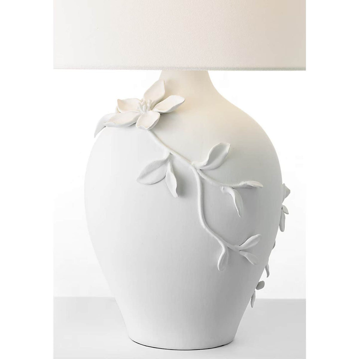Marie Flanigan Elowen 28" Table Lamp in Plaster White with Linen Shade W17" x H27.75"