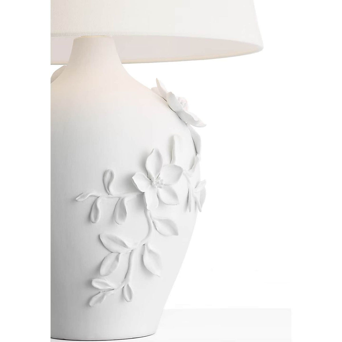 Marie Flanigan Elowen 28" Table Lamp in Plaster White with Linen Shade W17" x H27.75"