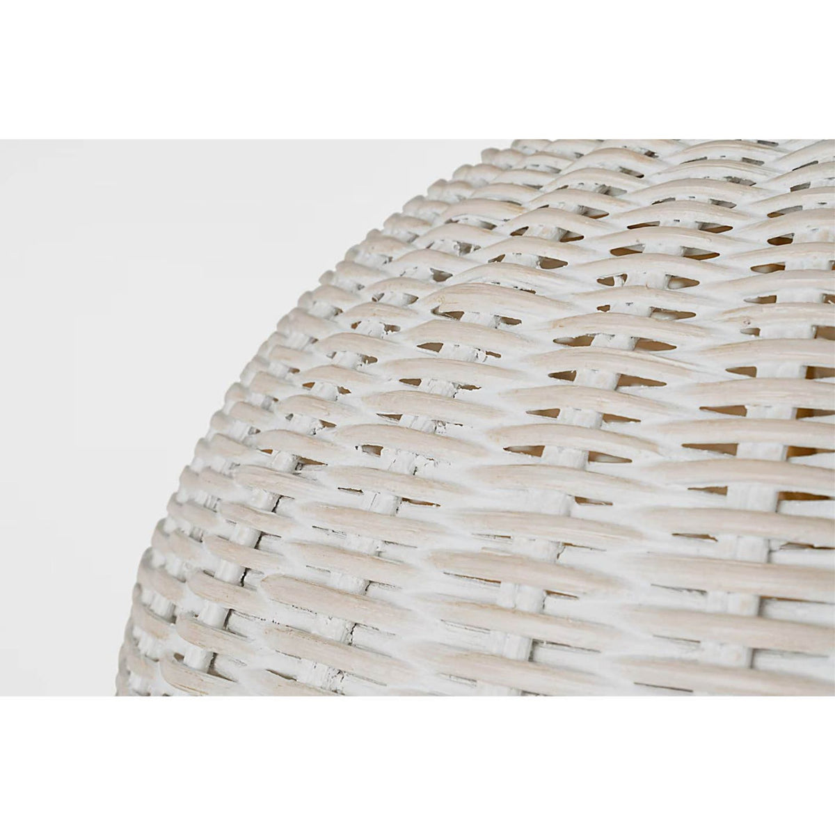 Marie Flanigan Nancy 18" Woven Hanging Shade in Soft Brass with White Wicker Shade W18.75"