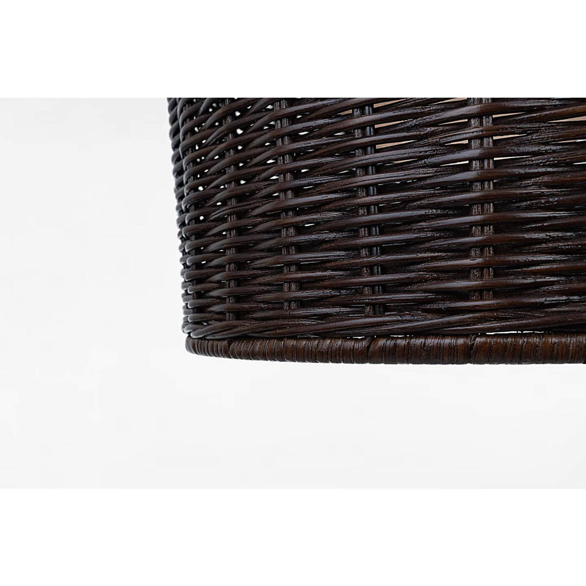 Marie Flanigan Nancy 25" Woven Hanging Shade in Polished Nickel with Natural Wicker Shade W25.25"